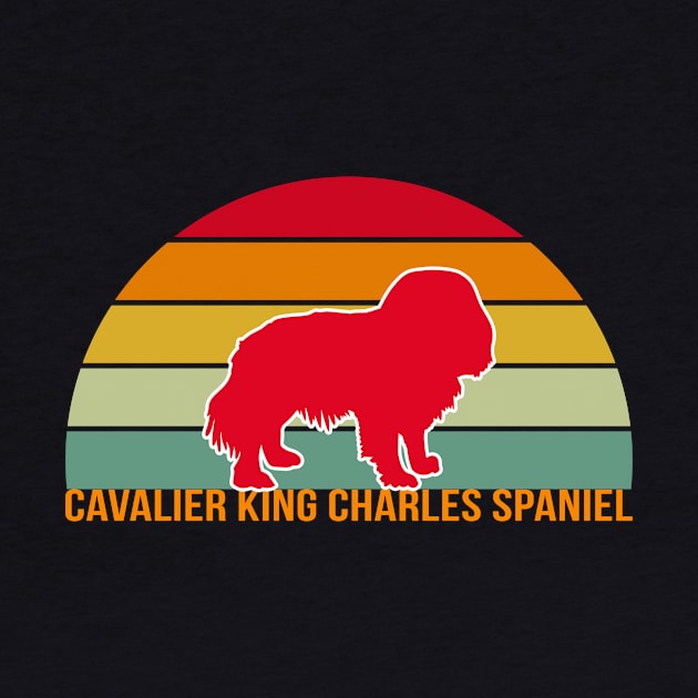 Cavalier King Charles Spaniel Vintage Silhouette by khoula252018